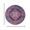 Homeroots 8 ft. Round Blue & Pink Medallion Area Rug 385257 - alternate 4